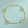 Simple Gold-plated S925 Sterling Silver CZ Zircon Rectangle Women's Suit Jewelry - Image 3