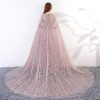 Long Slim Cloak Trailer Performance Dress - Image 2
