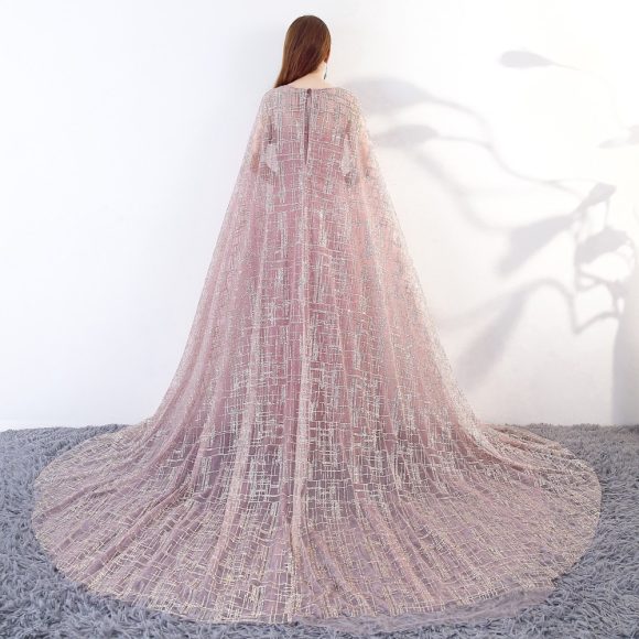 Long Slim Cloak Trailer Performance Dress - Image 2