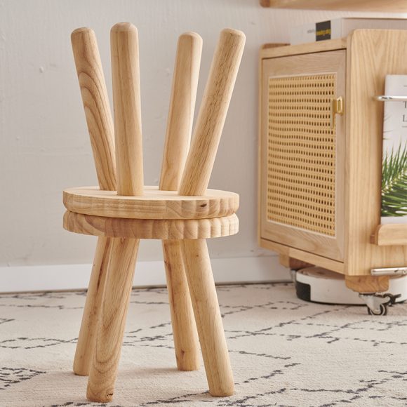 Solid Wood Personal Household Living Room Modern Minimalist Old-fashioned Small Bench - Image 7