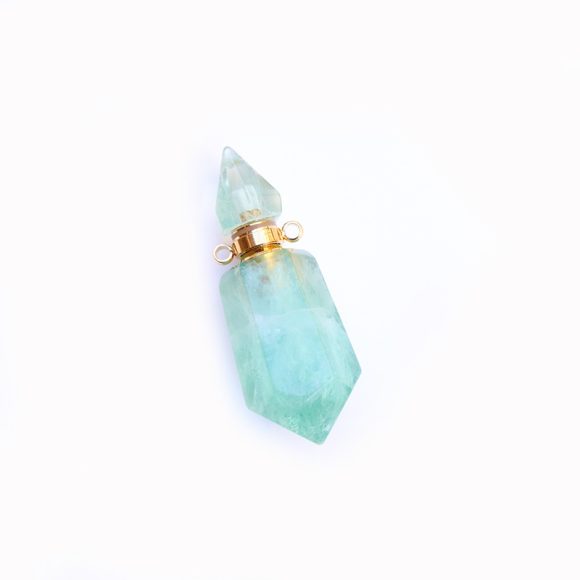 Natural Crystal Perfume Bottle Chain Pendant - Image 7