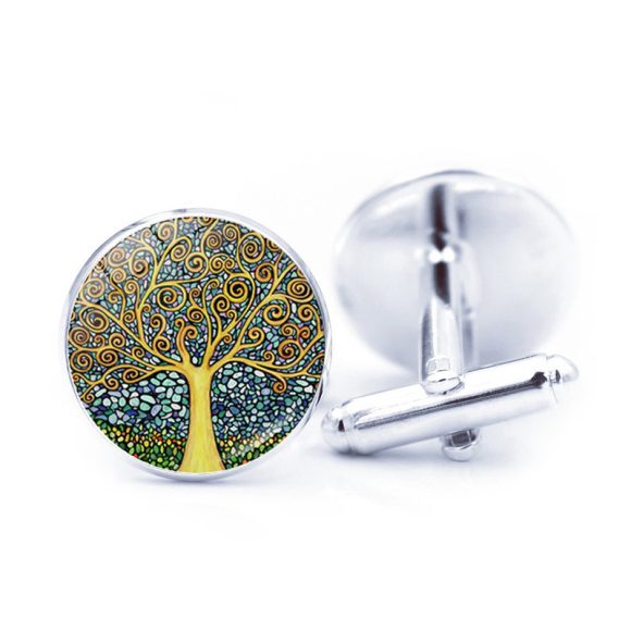 Time Stone Simple Tree Of Life Cufflinks - Image 9