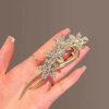 Super Fairy Temperament Crystal Flower Twister Clip Simple Personality Hairpin - Image 2