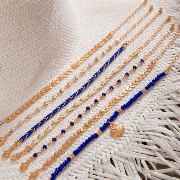 Bohemian Ocean Wind Starfish Shell Pearl Anklet - Image 4