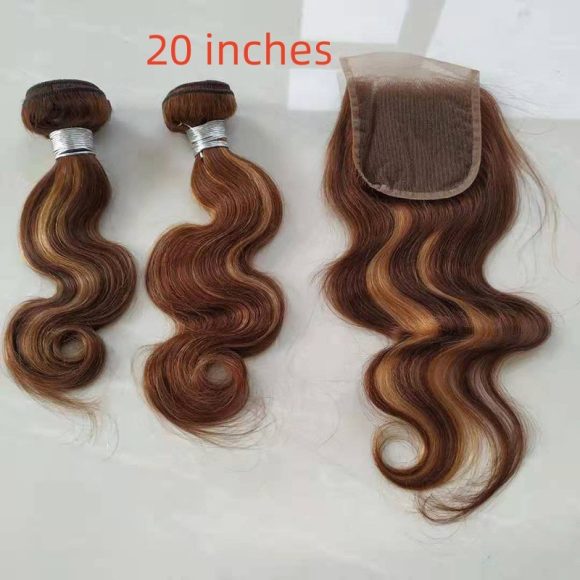 Real Hair Weave Piano Color Hair Block Body Wave Human Hair Bundle - Image 3