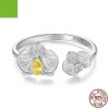 Sterling Silver Phalaenopsis Open Ring Fashion Exquisite And Versatile - Image 5