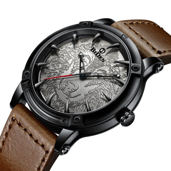 Men's Solid Color Casual Belt Quartz Watch - Image 5