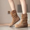 Western Denim Martin Boots For Women