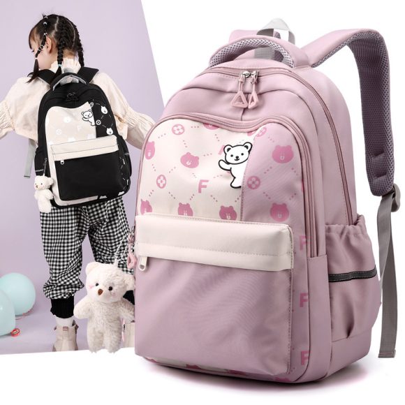 Schoolbag Lightweight And Large Capacity Elementary School Studebt Cute Bear Backpack - Image 7