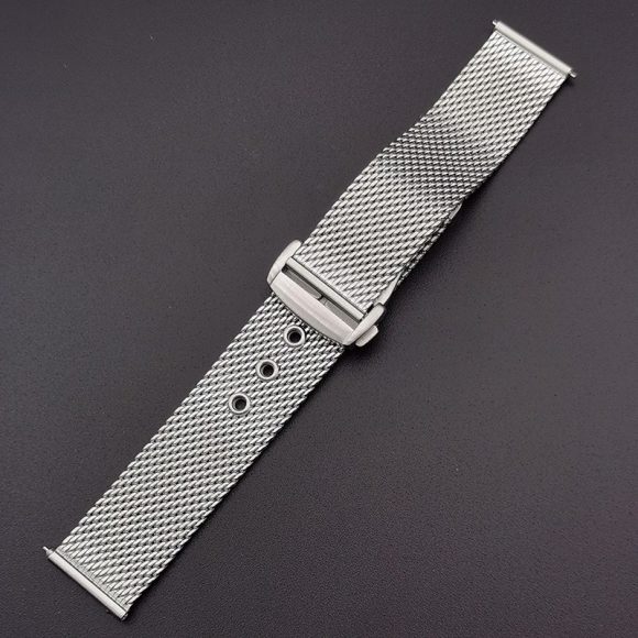 Folding Buckle Butterfly Clasp Stainless Steel Mesh Strap - Image 5