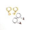 Peach Heart Stainless Steel 18K Gold Earrings - Image 5