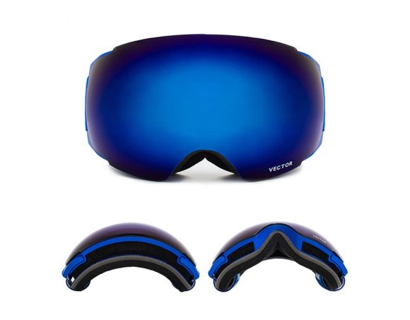 Compass ski glasses for men and women double-layer lens anti-fog spherical surface with magnets can be changed mountaineering goggles - Image 6