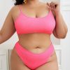 Plus-size Solid Color Bikini Swimsuit