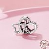 Herz Beaded MOM 925 Silver Heart-shaped String Beads DIY Bracelet Accessories - Image 3