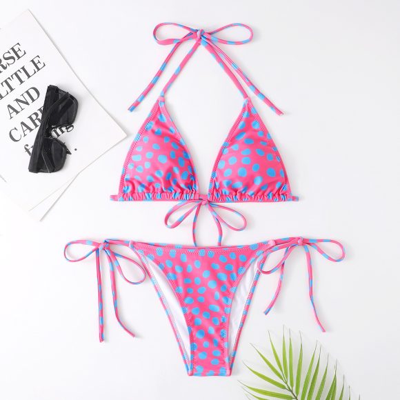 Women's Multicolor Printed Split Swimsuit Bikini - Image 6