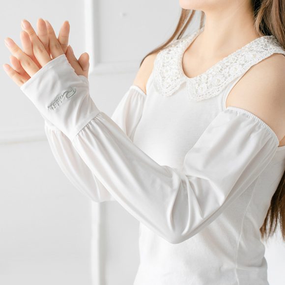 Viscose Fiber Oversleeve Sun Protection Thin Loose Gloves Sleeves - Image 3