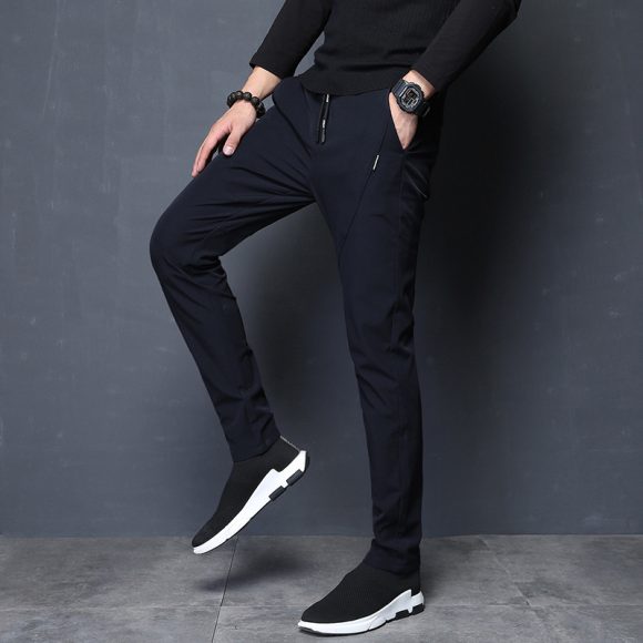 Autumn And Winter No Magnet Iron Iron Velvet Thick Sports And Leisure Trousers - Image 5
