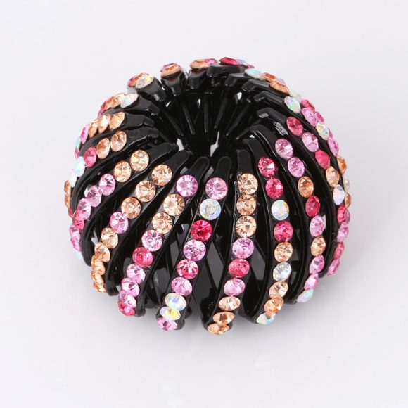 Bird's Nest Hairpin Color Rhinestone Ponytail Ball Hairpin - Image 5