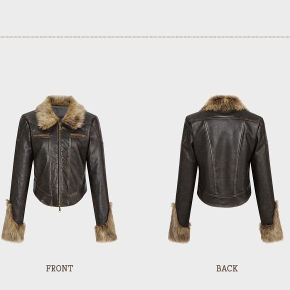Women's Autumn And Winter Retro Fur Collar Warm And Cotton Jacket - Image 2