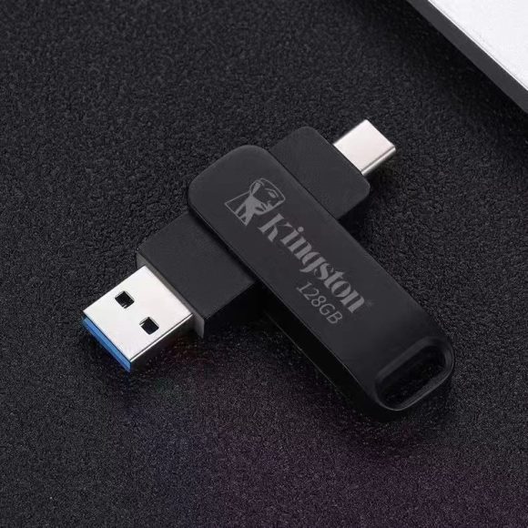 Mobile USB Drive Wholesale Rotating Metal Computer Cellphone Dual-use Fast Transmission - Image 3
