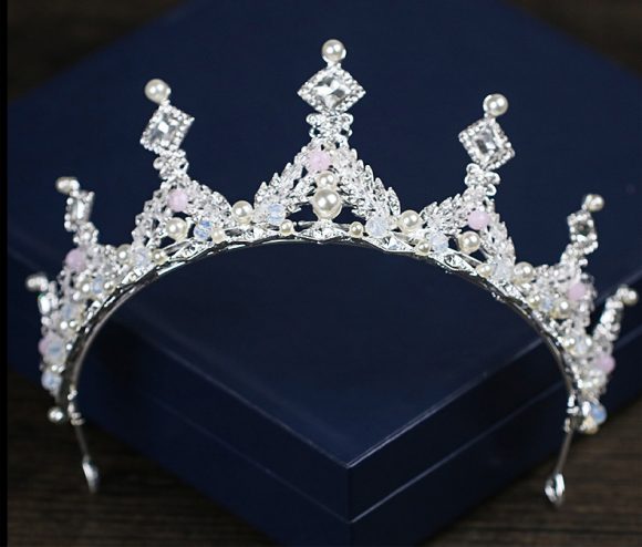 Alloy Pearl Diamond Bridal Crown Jewelry - Image 2