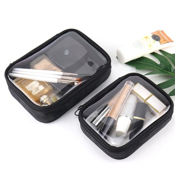 Cosmetic Transparent Waterproof Portable Large Capacity Carrying Travel Wash Bag - Image 5
