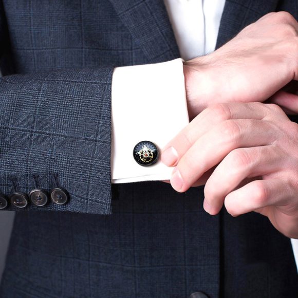 Tourbillon Cufflinks Light Luxury Business French Style Shirt Punk Movement Cufflinks - Image 3
