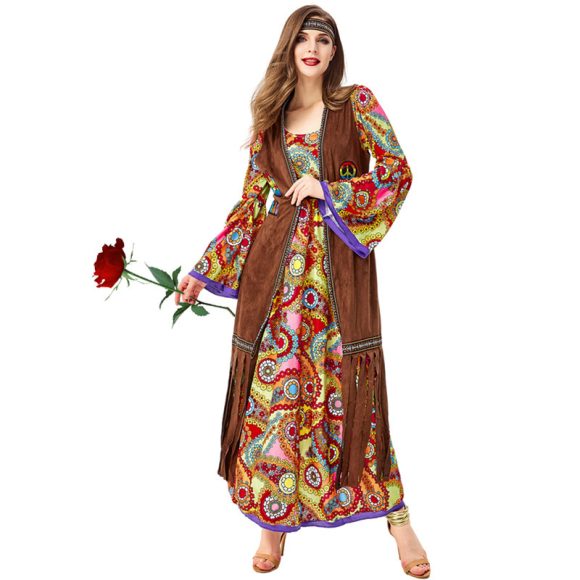 Vintage Disco Hippie Costume Primitive Tribal Goddess - Image 4