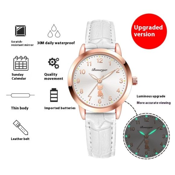 Women's Luminous Quartz Watch With Simple Waterproof Belt - Image 4