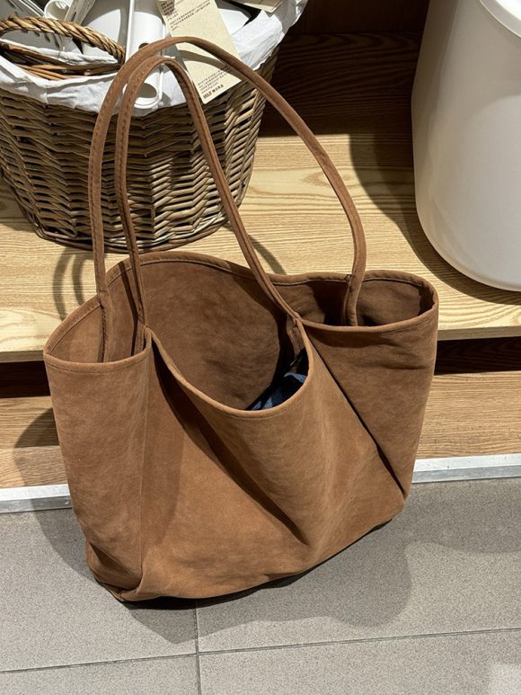 Autumn And Winter Large Capacity Suede Idle Style Shoulder Bag Versatile Handheld Shopping Bag - Image 8