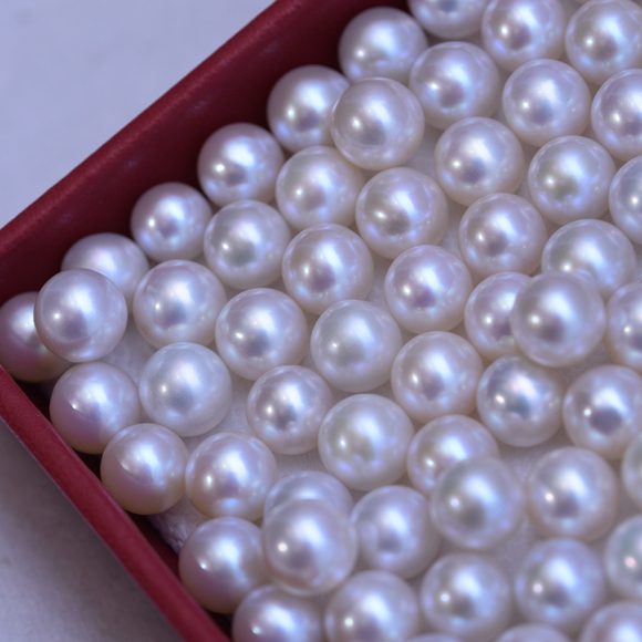 White Perfect Circle Strong Light Fine Micro Flaw Almost Flawless Pearl Bare Pearl - Image 10