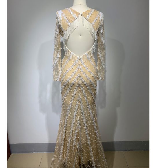 Backless Tight Fishtail Sheath Dress - Image 9