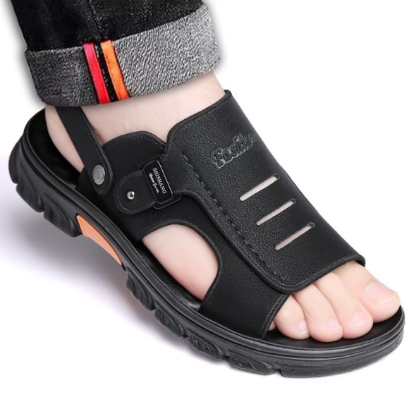 Men's Sandals Summer Slippers Dual-use Non-slip Wear-resistant Soft Bottom Beach Shoes - Image 5