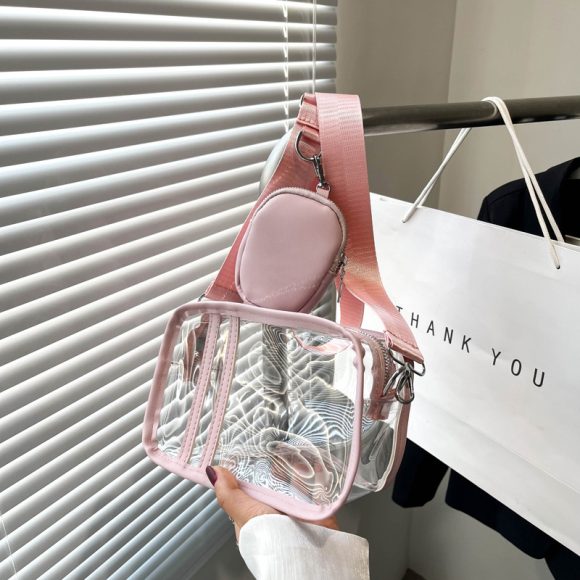 Women's Simple Transparent Shoulder Bag Fashion Messenger Bag - Image 4