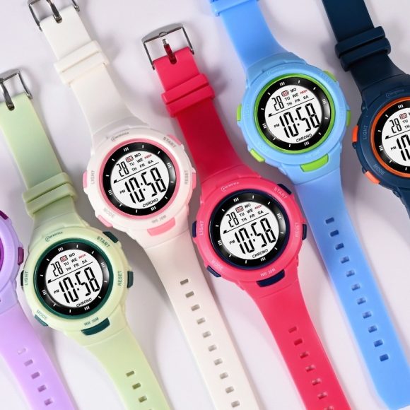 Fashion Pin Buckle Luminous Waterproof PU Strap Student Electronic Watch - Image 7
