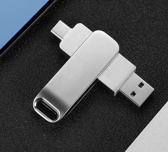 Mobile USB Drive Wholesale Rotating Metal Computer Cellphone Dual-use Fast Transmission - Image 6