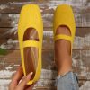 Plus Size Hollow-out Fly Knit Flat Bottom Pumps Women