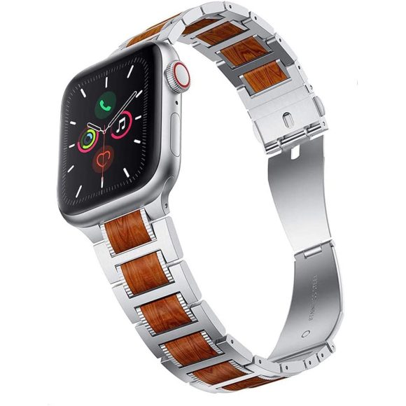 Creative Stainless Steel Sandalwood Watch Strap - Image 7