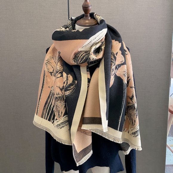 Cape Printing Pattern Tassel Air-conditioned Room Cape Blanket Autumn And Winter - Image 5