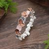 Colorful And Irregular Lotus Leaf Alloy Elastic Bracelet - Image 5