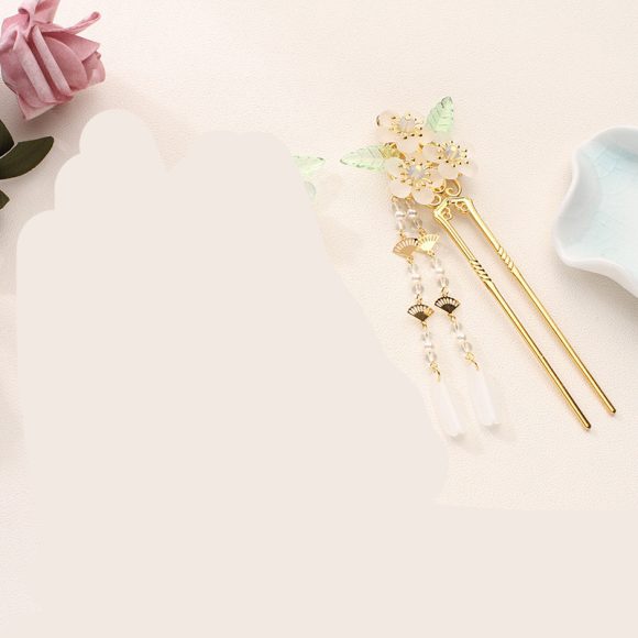 Antique Hanfu Headdress Tassel Bride Hairpin Step Shaking Insert Comb Hair Jewelry - Image 4