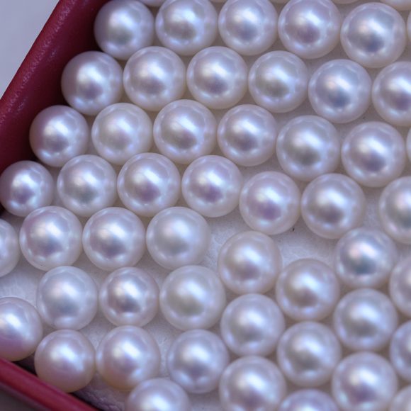 White Perfect Circle Strong Light Fine Micro Flaw Almost Flawless Pearl Bare Pearl - Image 8