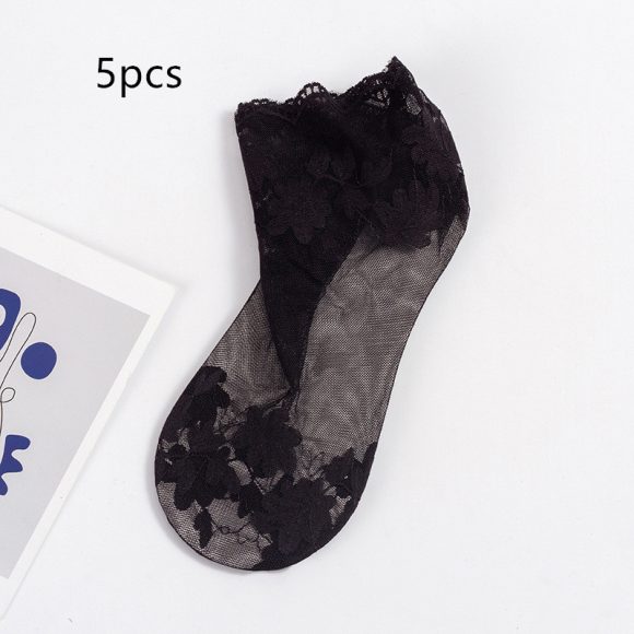 Women's Socks Thin Lace Lace Cotton Base - Image 4