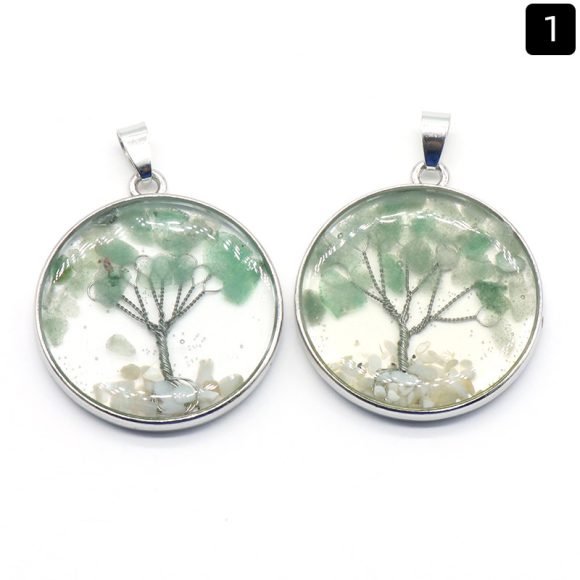 33mm Lucky Tree Gravel Pendant Natural Crystal Stone DIY Hanging Ornament - Image 8