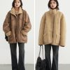 Women's Motorcycle Clothing Suede Lamb Wool Reverse Coat - Image 8