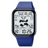 New Square Polychrome Panda Male And Female Students Waterproof Multifunctional Sports Waterproof Net Red Electronic Watch - Image 2