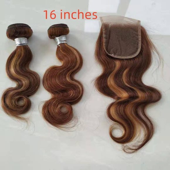 Real Hair Weave Piano Color Hair Block Body Wave Human Hair Bundle - Image 4