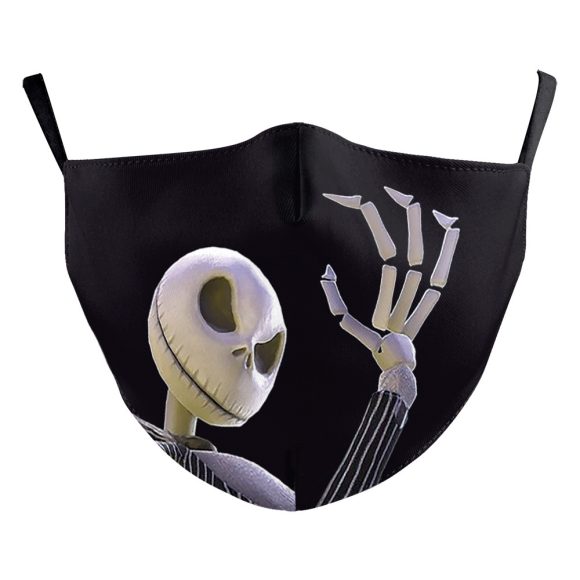 Digital Printing Halloween Funny Face Skull Double-layer Mask - Image 9