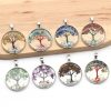 33mm Lucky Tree Gravel Pendant Natural Crystal Stone DIY Hanging Ornament