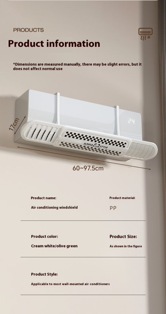 Air Conditioning Windshield Anti-direct Blowing Hanging Universal Confinement Retractable Wind Deflector Hard Board - Image 9